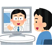 オンライン(パソコン)かお電話で院長に相談できます。